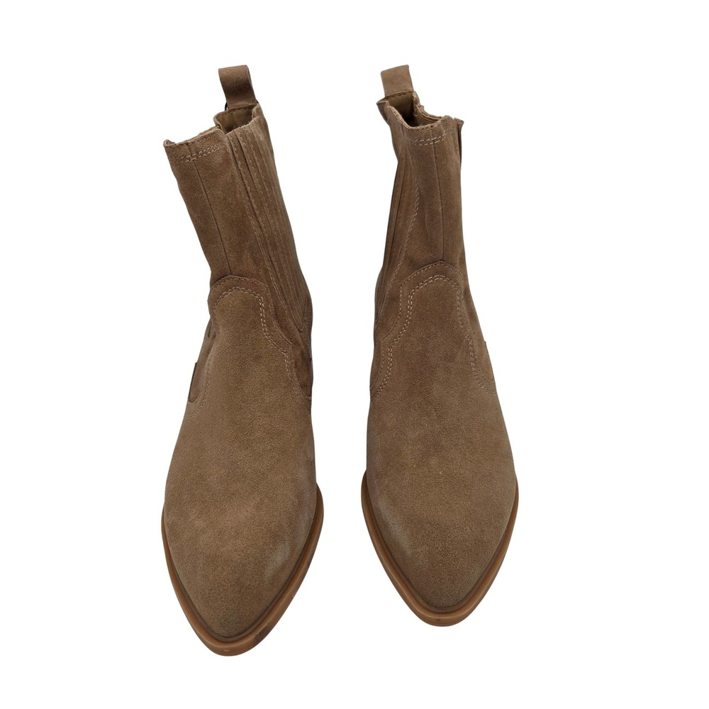 Dolce Vita Senna Waterproof Suede Tan Western Ankle Boot Womens 11 - Picture 6 of 10